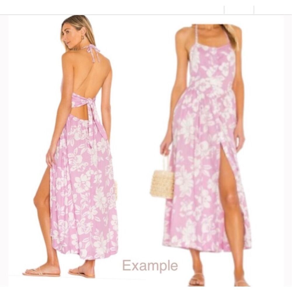 Free People The perfect sundress coconut girl floral print linen blend L